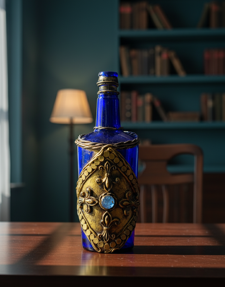 Enchanted Sapphire Elixir Glass Vase