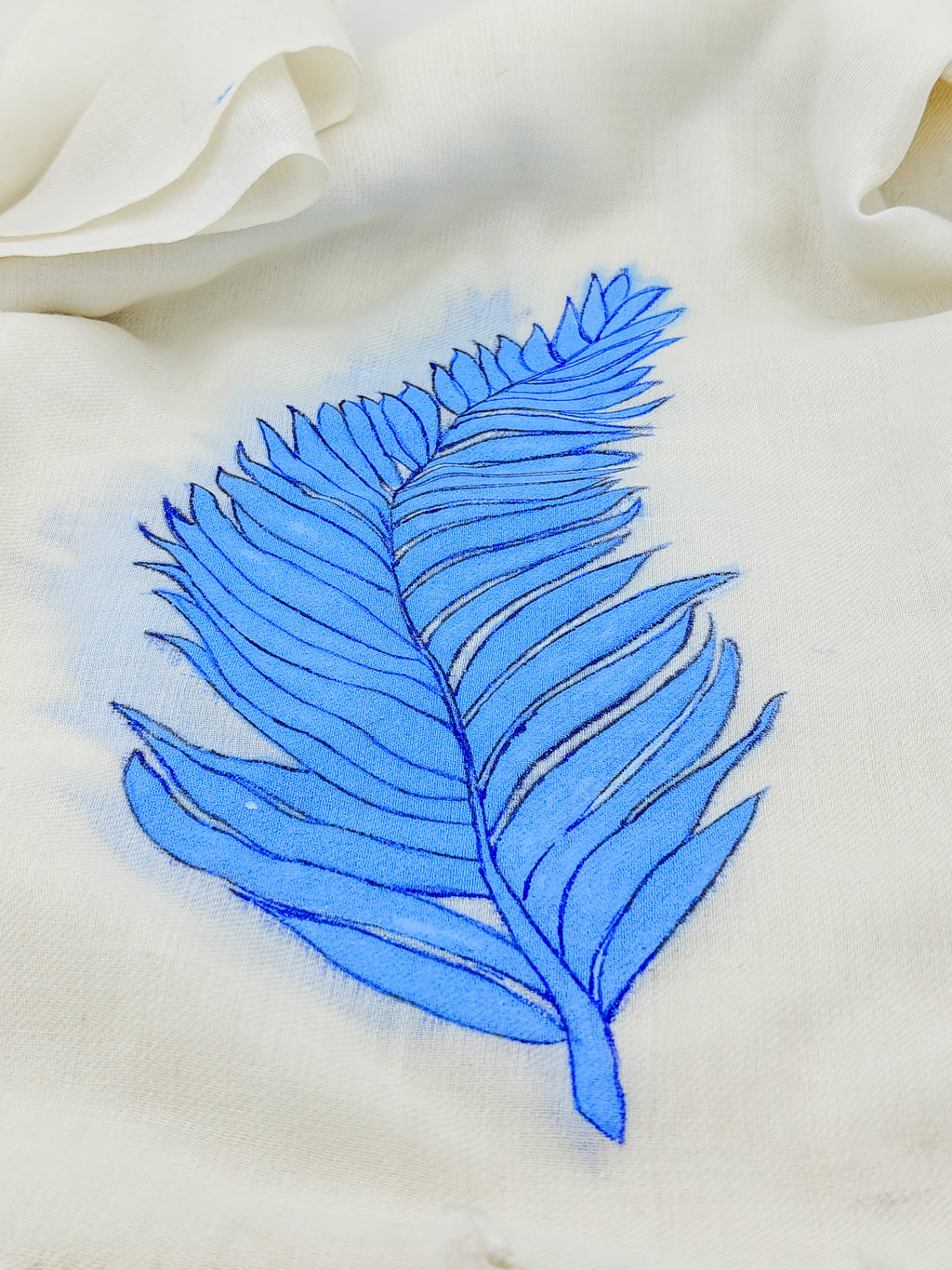 Whispers of Blue Handcrafted Shawl